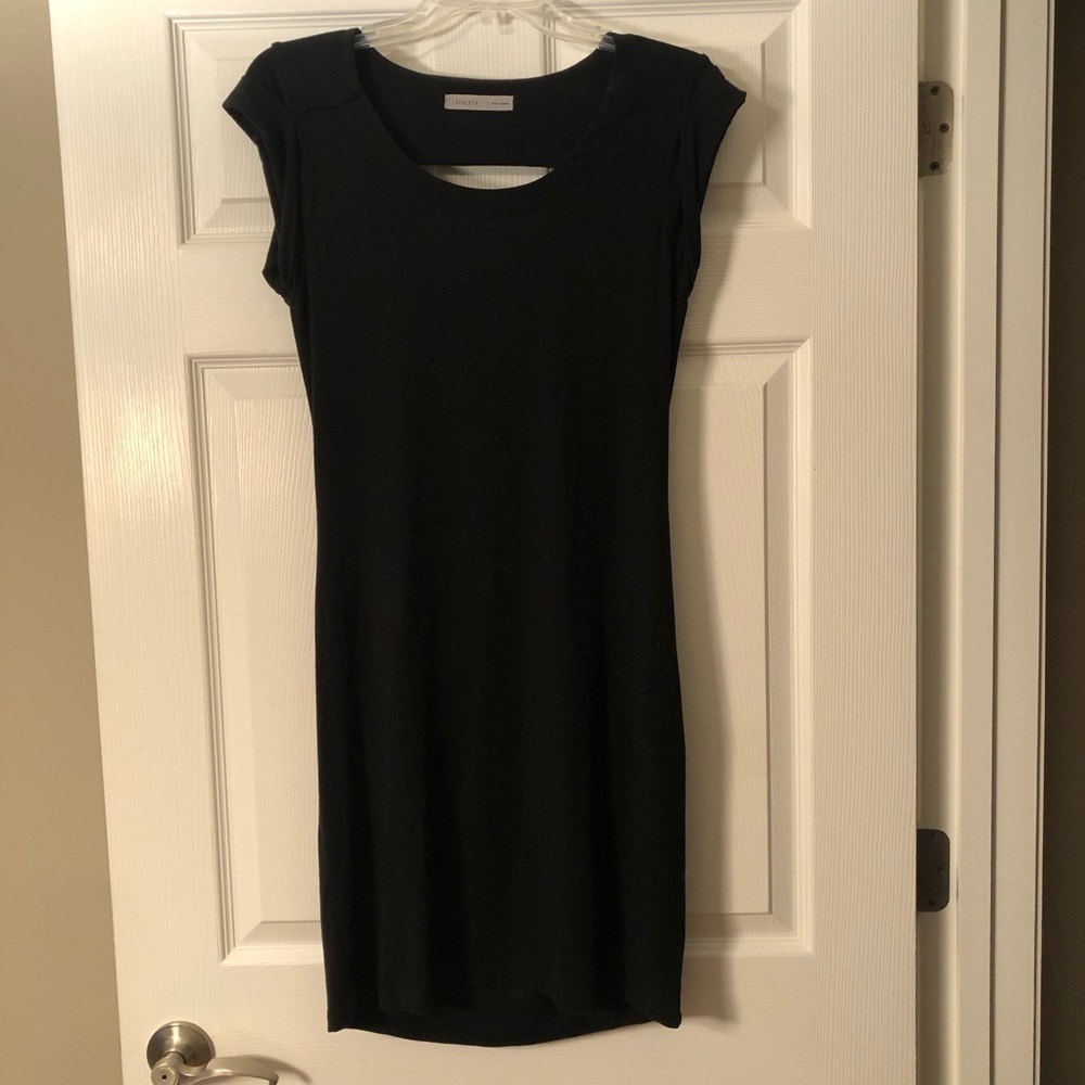 Athleta Sleeveless Black Dress With Back Cutout Size S